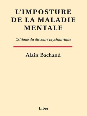 cover image of Imposture de la maladie mentale (L')